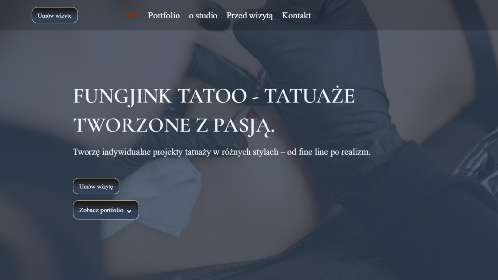 Strona internetowa dla tatuatorki